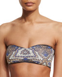 Graphite Ferries Reversible Bandeau Swim Top