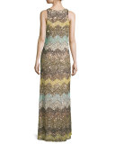 Rotemi Embellished-Chevron Maxi Dress, Multi Colors