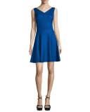 Sleeveless V-Neck Dance Dress, Lapis