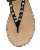 Audrio Studded Multi-Strap Sandal, Black