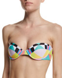 Diamond Abstract-Print Underwire Swim Top