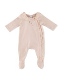 Chic Collared Footie Pajamas, Pale Pink, Size 3-9 Months
