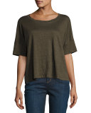 Round-Neck Short-Sleeve Box Top