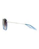 Universal Fit Aviatress Aviator Sunglasses, Smolder/Blue Bayou