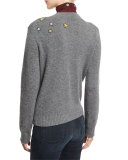 Skye Embellished Cardigan, Charcoal