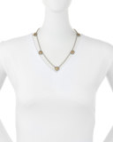 Silver & Bronze Five-Station Coin Necklace