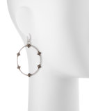 New World Open Oval Diamond Earrings
