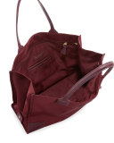 Ella Packable Nylon Tote Bag, Port