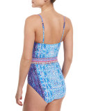 Marrakech Express Underwire One-Piece Swimsuit W/Belt, Multi