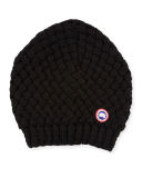 Slouchy Basketweave Wool Beanie