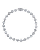 18K White Gold Station Bracelet with Diamond Bezels