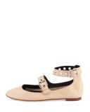 Rachel Grommet Ballerina Flat, Nude