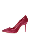 BB Velvet 105mm Pump, Rose Pink