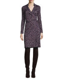 New Jeanne Two Printed Wrap Dress, Pirouette Dot Navy