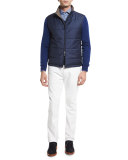 Five-Pocket Slim-Fit Jeans, White