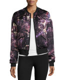 Reversible Silk & Nylon Bomber Jacket