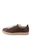Men's Leather Sneaker Espadrille, Brown
