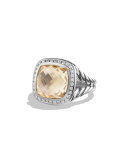 11mm Albion Faceted Citrine Ring w/Diamonds