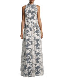 Racquel Sleeveless Lace Overlay Gown 