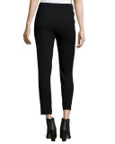 Slim Slouchy Ankle Pants, Black  
