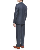 Nailhead Super 130s Wool Two-Piece Suit, Gray