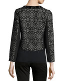 Dressy Cropped Jacket W/ Stone Trim, Plus Size 