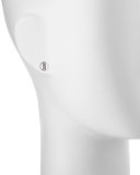 Sterling Silver Senso 8mm Station Stud Earrings with Diamonds
