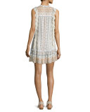 Sleeveless Flounce-Hem Dress, Sedona Print