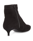 Beata Suede Kitten-Heel Bootie, Black