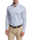 Gion Check Sport Shirt, Light Blue