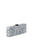 Flavia Confetti Acrylic Clutch Bag, Silver