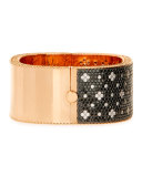 18K Rose Gold Black & White Diamond Bangle