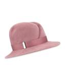 Nell Handmade Wool Fedora Hat, Dusty Rose