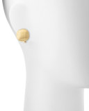 18K Hand-Engraved Gold Button Earrings