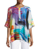 Selene Printed Silk Top