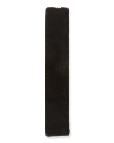 Faux-Fur Pull-Through Scarf, Black