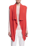 Sleeveless Draped-Front Vest 