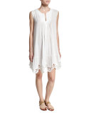 Splice & Dice Lace-Hem Coverup Dress