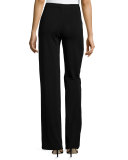 Washable Wide-Leg Pants, Black, Petite