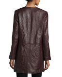 Basic Long Leather Jacket