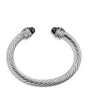7mm Black Onyx & Diamond Crossover Bracelet