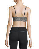 Featherweight Space-Dye Webbed Bra, Medium Gray