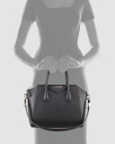 Antigona Small Sugar Goatskin Satchel Bag, Black