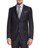 Twill Stripe Two-Piece Suit, Midnight