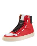 Urban Whipstitch High-Top Sneaker, Red/White/Black