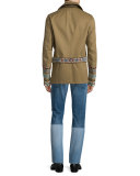 Straight-Leg Denim Jeans, Light Blue
