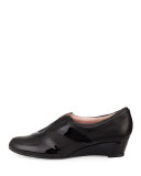 Pooms Traveler Patent-Trim Wedge Sneaker