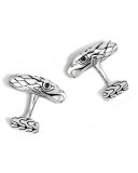 Silver Eagle Head Cuff Links
