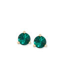 14k gold-plated crystal stud earrings
