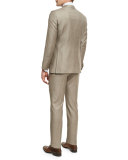 Sharkskin Two-Piece Suit, Tan